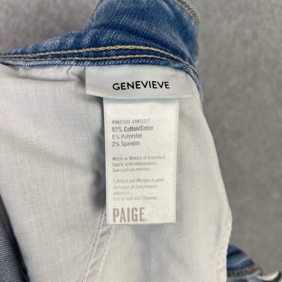 Paige Womens 29 Genevieve Jeans Mid Rise Flare Light Wash - Picture 10 of 10